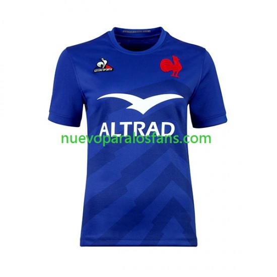 Camiseta de Fútbol Francia Mujer Casa Rugby 2023 Manga Corta