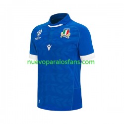 Camiseta de Fútbol Italia Hombre Casa Rugby World Cup 2023 Manga Corta