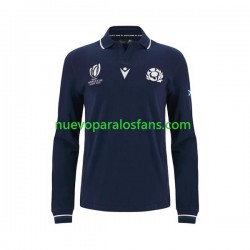 Camiseta de Fútbol Escocia Hombre Casa Rugby World Cup 2023 Manga Larga