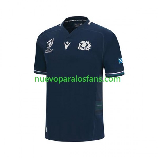Camiseta de Fútbol Escocia Hombre Casa Rugby World Cup 2023 Manga Corta