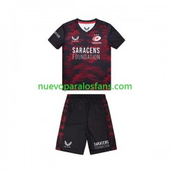 Camiseta de Fútbol Saracens Niño Casa Rugby 2023 Manga Corta