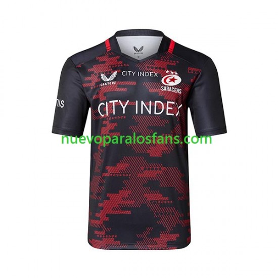 Camiseta de Fútbol Saracens Hombre Casa Rugby 2023 Manga Corta