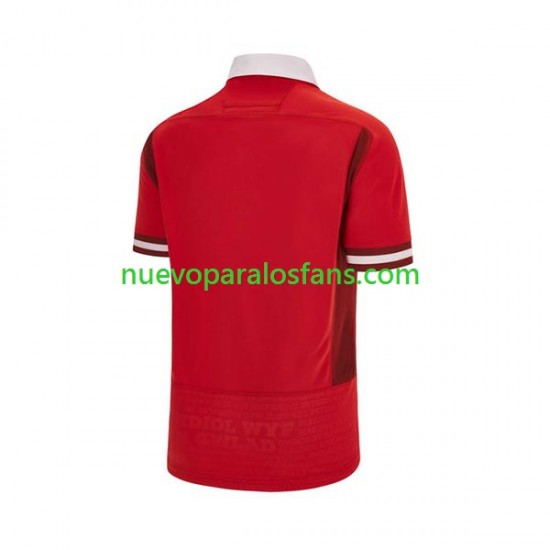 Camiseta de Fútbol Gales Hombre Casa Rugby World Cup 2023 Manga Corta