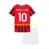 Camiseta de Fútbol AC Milan Rafael Leao 10 Niño Casa 2024-2025 Manga Corta