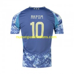 Camiseta de Fútbol AFC Ajax Chuba Akpom 10 Hombre Exterior 2024-2025 Manga Corta