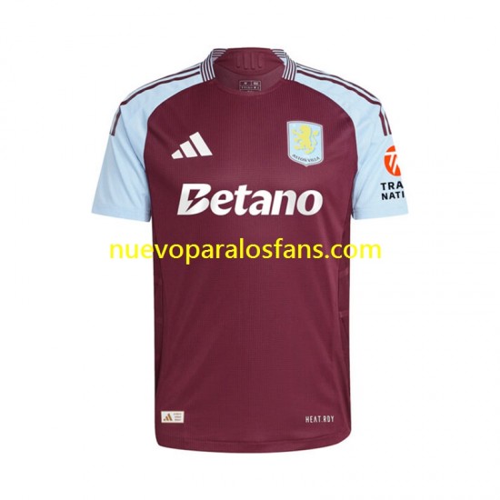 Camiseta de Fútbol Aston Villa Hombre Casa 2024-2025 Manga Corta