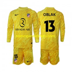 Camiseta de Fútbol Atlético Madrid Jan Oblak 13 Portero Niño Tercera 2024-2025 Manga Larga