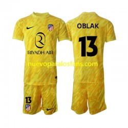 Camiseta de Fútbol Atlético Madrid Jan Oblak 13 Portero Niño Tercera 2024-2025 Manga Corta