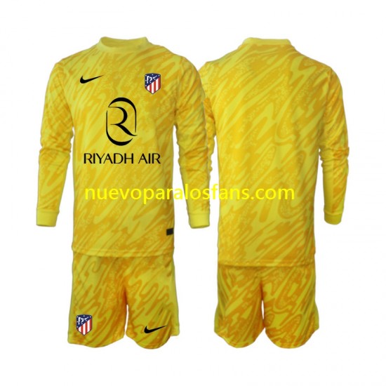 Camiseta de Fútbol Atlético Madrid Portero Niño Tercera 2024-2025 Manga Larga