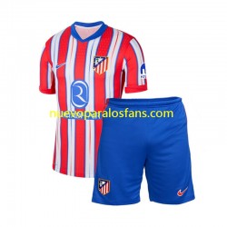 Camiseta de Fútbol Atlético Madrid Niño Casa 2024-2025 Manga Corta