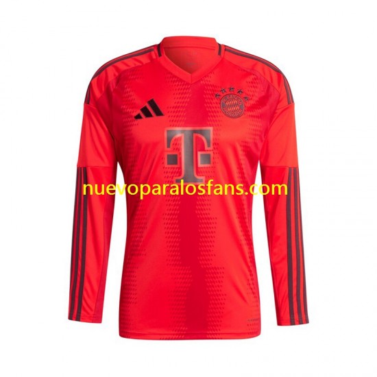 Camiseta de Fútbol Bayern de Múnich Hombre Casa 2024-2025 Manga Larga