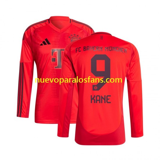 Camiseta de Fútbol Bayern de Múnich Kane 9 Hombre Casa 2024-2025 Manga Larga