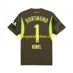 Camiseta de Fútbol Borussia Dortmund Gregor Kobel 1 Portero Hombre Exterior 2024-2025 Manga Corta