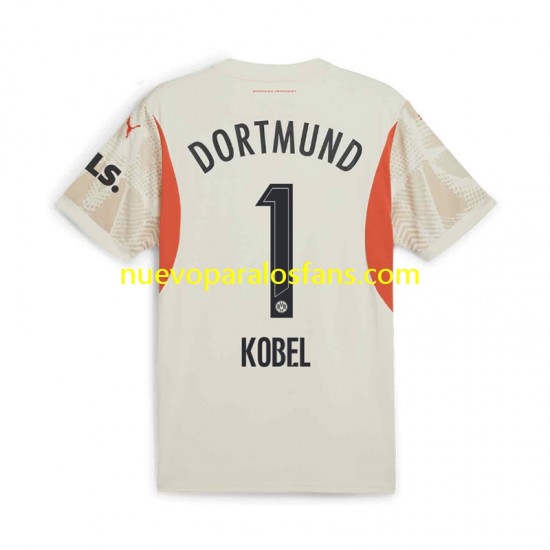 Camiseta de Fútbol Borussia Dortmund Gregor Kobel 1 Portero Hombre Casa 2024-2025 Manga Corta