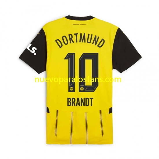 Camiseta de Fútbol Borussia Dortmund Julian Brandt 10 Hombre Casa 2024-2025 Manga Corta