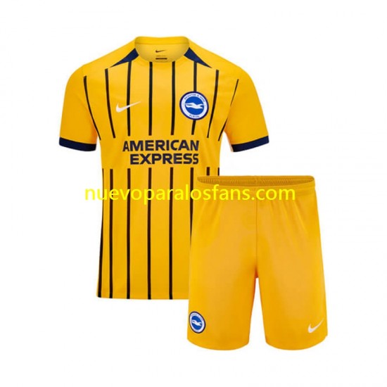 Camiseta de Fútbol Brighton & Hove Albion Niño Exterior 2024-2025 Manga Corta