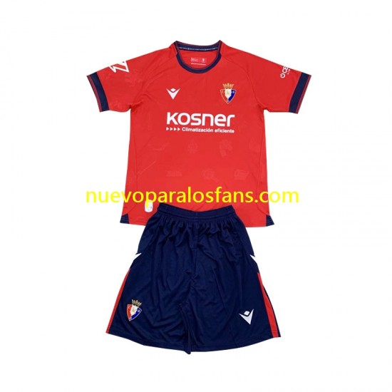 Camiseta de Fútbol CA Osasuna Niño Casa 2024-2025 Manga Corta