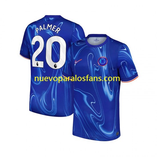 Camiseta de Fútbol Chelsea Cole Palmer 20 Hombre Casa 2024-2025 Manga Corta