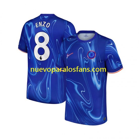 Camiseta de Fútbol Chelsea Enzo 8 Hombre Casa 2024-2025 Manga Corta