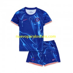 Camiseta de Fútbol Chelsea Niño Casa 2024-2025 Manga Corta