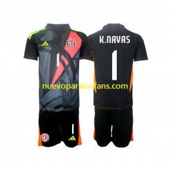 Camiseta de Fútbol Costa Rica Keylor Navas 1 Portero Niño Tercera 2024 Manga Corta
