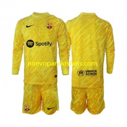 Camiseta de Fútbol FC Barcelona Portero Niño Exterior 2024-2025 Manga Larga