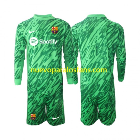 Camiseta de Fútbol FC Barcelona Portero Niño Casa 2024-2025 Manga Larga