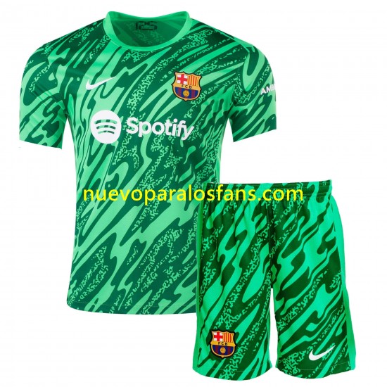 Camiseta de Fútbol FC Barcelona Portero Niño Casa 2024-2025 Manga Corta