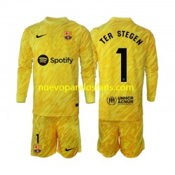 Camiseta de Fútbol FC Barcelona Ter Stegen 1 Portero Niño Exterior 2024-2025 Manga Larga
