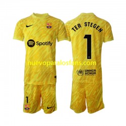 Camiseta de Fútbol FC Barcelona Ter Stegen 1 Portero Niño Exterior 2024-2025 Manga Corta
