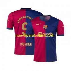 Camiseta de Fútbol FC Barcelona Robert Lewandowski 9 Hombre Casa 2024-2025 Manga Corta