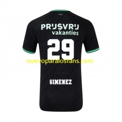 Camiseta de Fútbol Feyenoord Rotterdam Santiago Gimenez 29 Hombre Exterior 2024-2025 Manga Corta