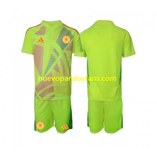 Camiseta de Fútbol Alemania Portero Niño Exterior Euro 2024 Manga Corta