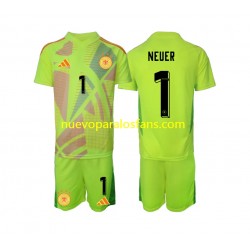 Camiseta de Fútbol Alemania Manuel Neuer 1 Portero Niño Exterior Euro 2024 Manga Corta