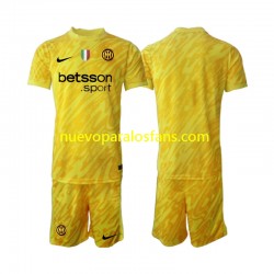 Camiseta de Fútbol Inter Milan Portero Niño Exterior 2024-2025 Manga Corta