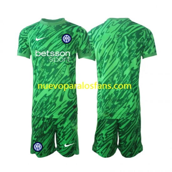 Camiseta de Fútbol Inter Milan Portero Niño Casa 2024-2025 Manga Corta