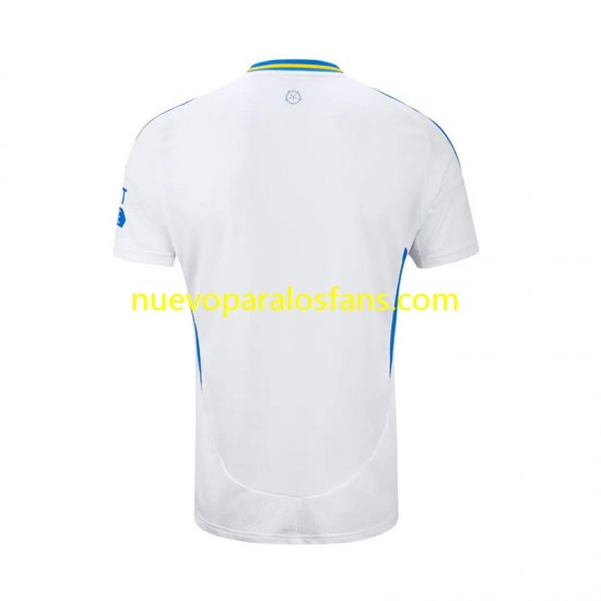Camiseta de Fútbol Leeds United Hombre Casa 2024-2025 Manga Corta