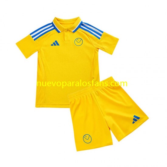 Camiseta de Fútbol Leeds United Niño Exterior 2024-2025 Manga Corta
