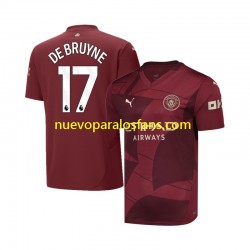 Camiseta de Fútbol Manchester City DE BRUYNE 17 Hombre Tercera 2024-2025 Manga Corta