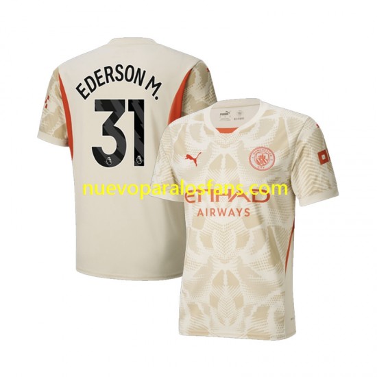 Camiseta de Fútbol Manchester City Ederson M 31 Portero Hombre Tercera 2024-2025 Manga Corta