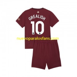Camiseta de Fútbol Manchester City Jack Grealish 10 Niño Tercera 2024-2025 Manga Corta