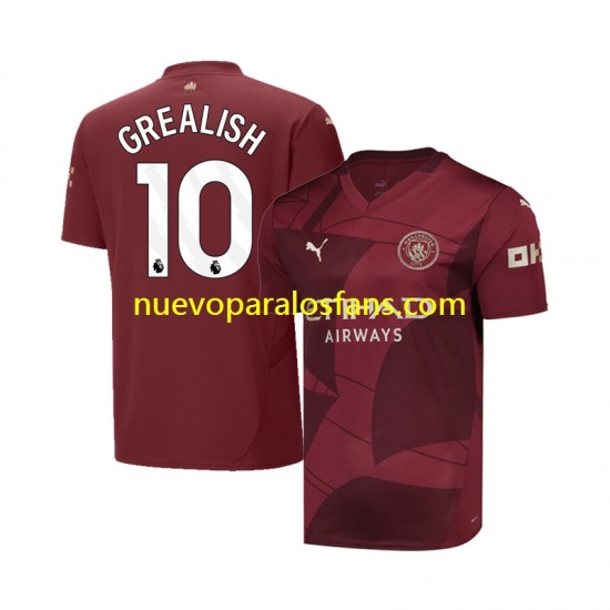 Camiseta de Fútbol Manchester City Jack Grealish 10 Hombre Tercera 2024-2025 Manga Corta