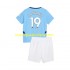 Camiseta de Fútbol Manchester City Julian Alvarez 19 Niño Casa 2024-2025 Manga Corta
