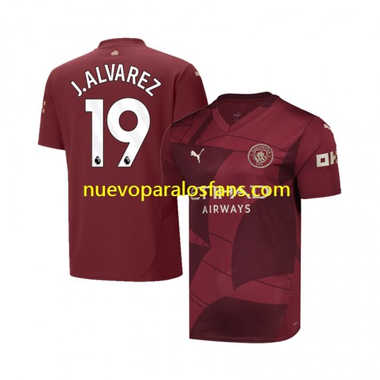 Camiseta de Fútbol Manchester City Julian Alvarez 19 Hombre Tercera 2024-2025 Manga Corta