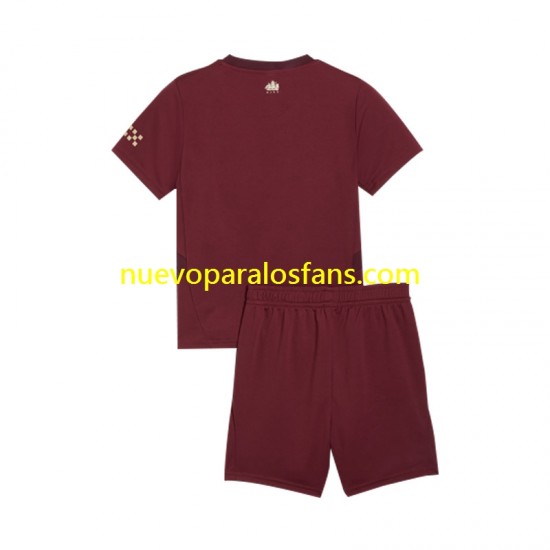 Camiseta de Fútbol Manchester City Niño Tercera 2024-2025 Manga Corta