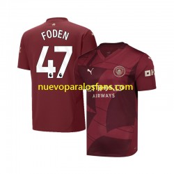 Camiseta de Fútbol Manchester City Phil Foden 47 Hombre Tercera 2024-2025 Manga Corta
