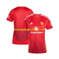 Camiseta de Fútbol Manchester United Mujer Casa 2024-2025 Manga Corta