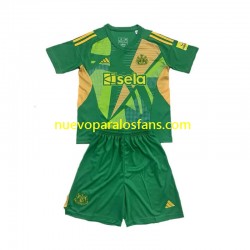 Camiseta de Fútbol Newcastle United Portero Niño Casa 2024-2025 Manga Corta