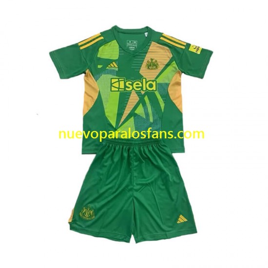 Camiseta de Fútbol Newcastle United Portero Niño Casa 2024-2025 Manga Corta