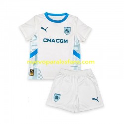 Camiseta de Fútbol Olympique de Marsella Niño Casa 2024-2025 Manga Corta
